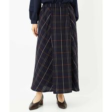 [日本製]二重織チェックスカート