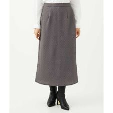 【小さいサイズ】エンボス加工ナロースカート/洗える