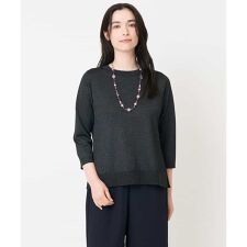 [アンサンブル対応]7分袖ラメニット