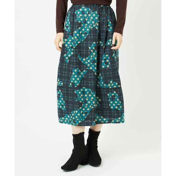 ジャンニ・ロ・ジュディチェ（GIANNI LO GIUDICE）/[洗える・日本製]ウール混ビエライタリアプリントスカート 日本製]ウール混ビエライタリアプリントスカート | ジャンニ・ロ