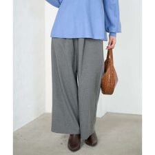 【小さいサイズ】裏起毛ワイドストレートプルオンパンツ/洗える