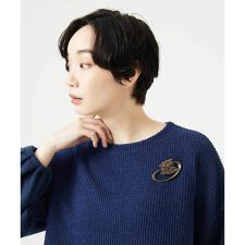 [日本製]リーフブローチ2WAYネックレス