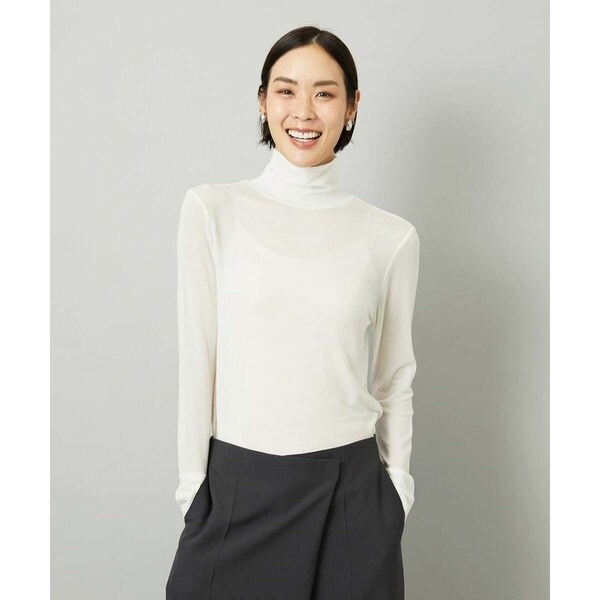 小さいサイズ]ランタンスリーブレース切り替えカットソー | ミッシェル