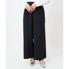 【小さいサイズ】ストレートワイドシルエットパンツ(無地・チェック)/洗える