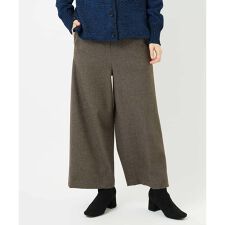 両面起毛ワイドストレートパンツ