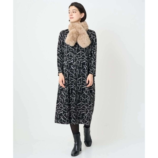 セットアップ対応]サイドプリーツアシンメトリーワンピース