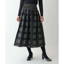 【小さいサイズ】チェックジャカードシャーリングスカート