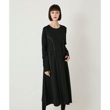 【小さいサイズ】ラインアクセント切り替えデザインポンチワンピース