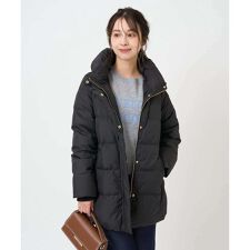 【小さいサイズ】ベーシックタフタ ミドルダウンコート/撥水加工
