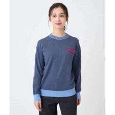 配色デザインポケットニット