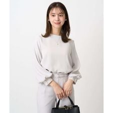 【小さいサイズ】ボリュームスリーブブラウス/撥水/防シワ/洗える