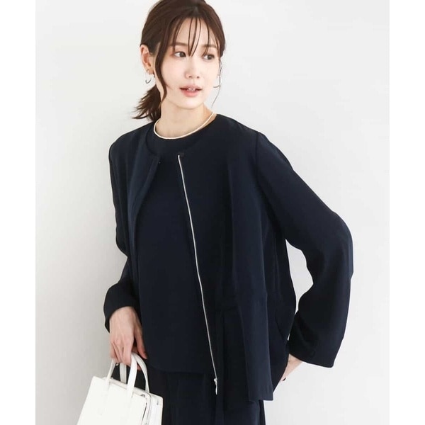 きなこさま専用新品未使用NOBLE ミルキーシアースタンドカラーパーカーブルゾン ミルキーシアースタンドカラーパーカーブルゾン | ノーブル(Noble