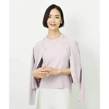 [小さいサイズ][アンサンブル対応]コンパクトクルーネックカーディガン