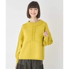【小さいサイズ】バルキーニットデザインプルオーバー