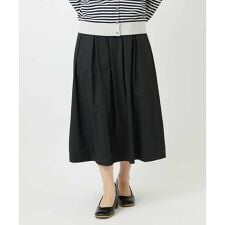 ストライプ柄タックギャザースカート