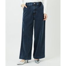 [セットアップ対応]ジャージーデニムワイドパンツ