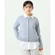 【小さいサイズ】綿混ニットカーディガン/洗える