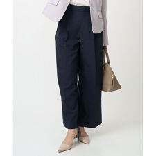 【小さいサイズ】2タックストレートワイドパンツ/洗える