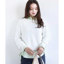 【小さいサイズ】鹿の子編みニット/洗える