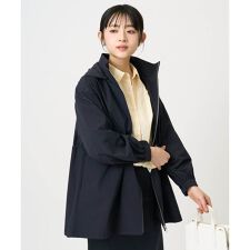 【小さいサイズ】2wayタイプライターミドル丈ブルゾン/洗える