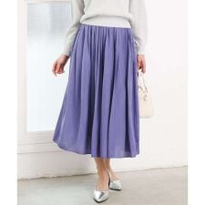 【小さいサイズ】サテンプリーツスカート/UVカット/洗える