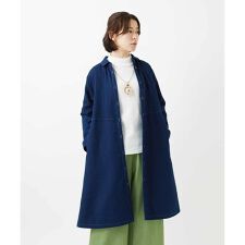 [セットアップ対応]二重織ガーゼデニム製品染めブラウス