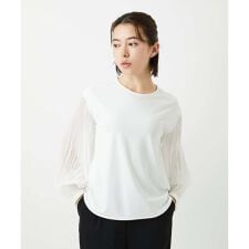 プリーツスリーブジャージープルオーバー