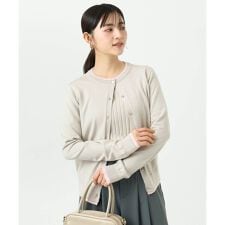 【小さいサイズ】配色デザインカラーニットアンサンブル/洗える