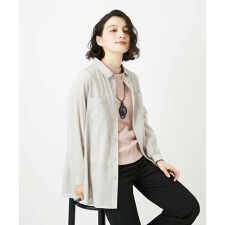 シルク混リラックスシャツ