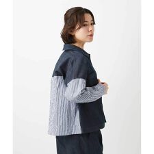 [セットアップ対応]スラブシャンブレーデニムブルゾン