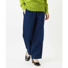 [セットアップ対応]二重織ガーゼデニム製品染めパンツ