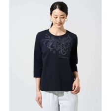 フラワー刺繍カットソー