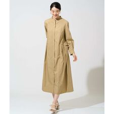 バンドカラーシャツワンピース