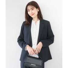 【小さいサイズ】ドライタッチストレッチ テーラードジャケット/イージーケア/洗濯機で洗える