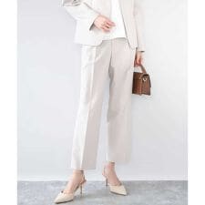 【小さいサイズ】ドライタッチストレッチ テーパードパンツ/イージーケア/洗濯機で洗える