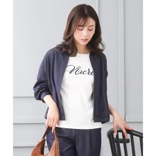 【小さいサイズ】[SANAGARAシリーズ]デニムライク 襟付きジップアップブルゾン/接触冷感/UV