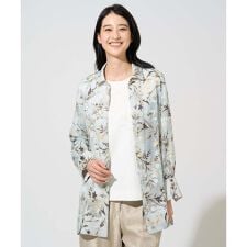 フラワープリントシアーブラウス