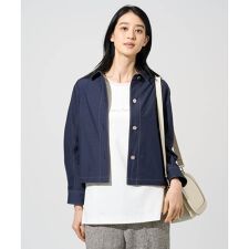 [セットアップ対応]ジャージーデニムライクジャケット