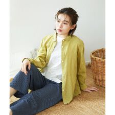 シャドーボイルドット前開きブラウス