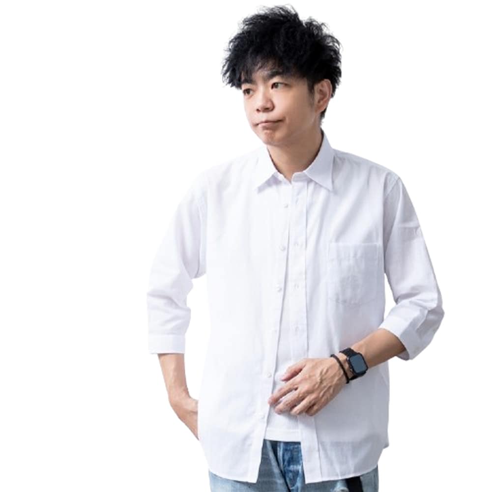 ラコステ　リネンシャツ　七分袖　完売品　涼しい メンズ シャツ 長袖 7分袖 リネン おしゃれ 春 夏 涼しい 綿麻