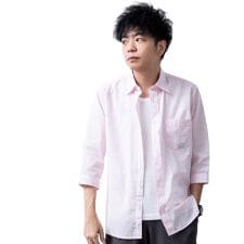 シャツ メンズ 七分袖 綿麻 メンズシャツ 7分袖 長袖 リネン 涼しい 7分袖シャツ 夏 カーキ