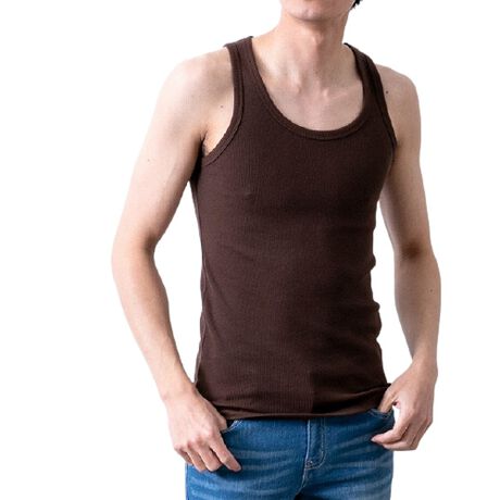 タンクトップ メンズ おしゃれ テレコ グレコタンクトップ リブ タンク ランニング ノースリーブ ジェネレス Geneless ファッション通販 マルイウェブチャネル