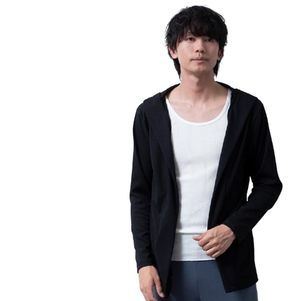 カーディガン メンズ ドレープ 長袖 カーデ ロング丈 ロング