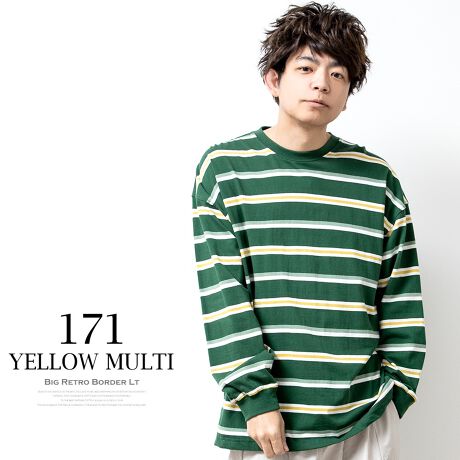 Tシャツ メンズ 長袖 ボーダー 長袖tシャツ レトロボーダー ゆったり ビッグサイズ クルーネック ジェネレス Geneless ファッション通販 マルイウェブチャネル