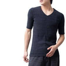 Tシャツ メンズ 5分袖 tシャツ 半袖 半袖tシャツ 細身 シャツ クルーネック Vネック