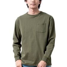 tシャツ メンズ 長袖 ゆったり 綿100 USAコットン クルーネック 長袖tシャツ トップス