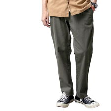 イージーパンツ メンズ ゆったり ゴムウエスト 選べる股下 綿100 ストレート パンツ
