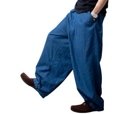 ワイドパンツ メンズ ゆったり ワイド パンツ ゴムウエスト イージーパンツ 春 体型カバー