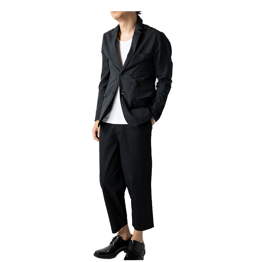 セットアップ メンズ 春 夏 おしゃれ 綿麻 テーラードジャケット