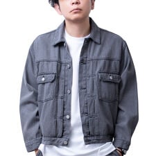 ジージャン メンズ デニムジャケット オーバーサイズ ゆったり デニム ブルゾン Gジャン